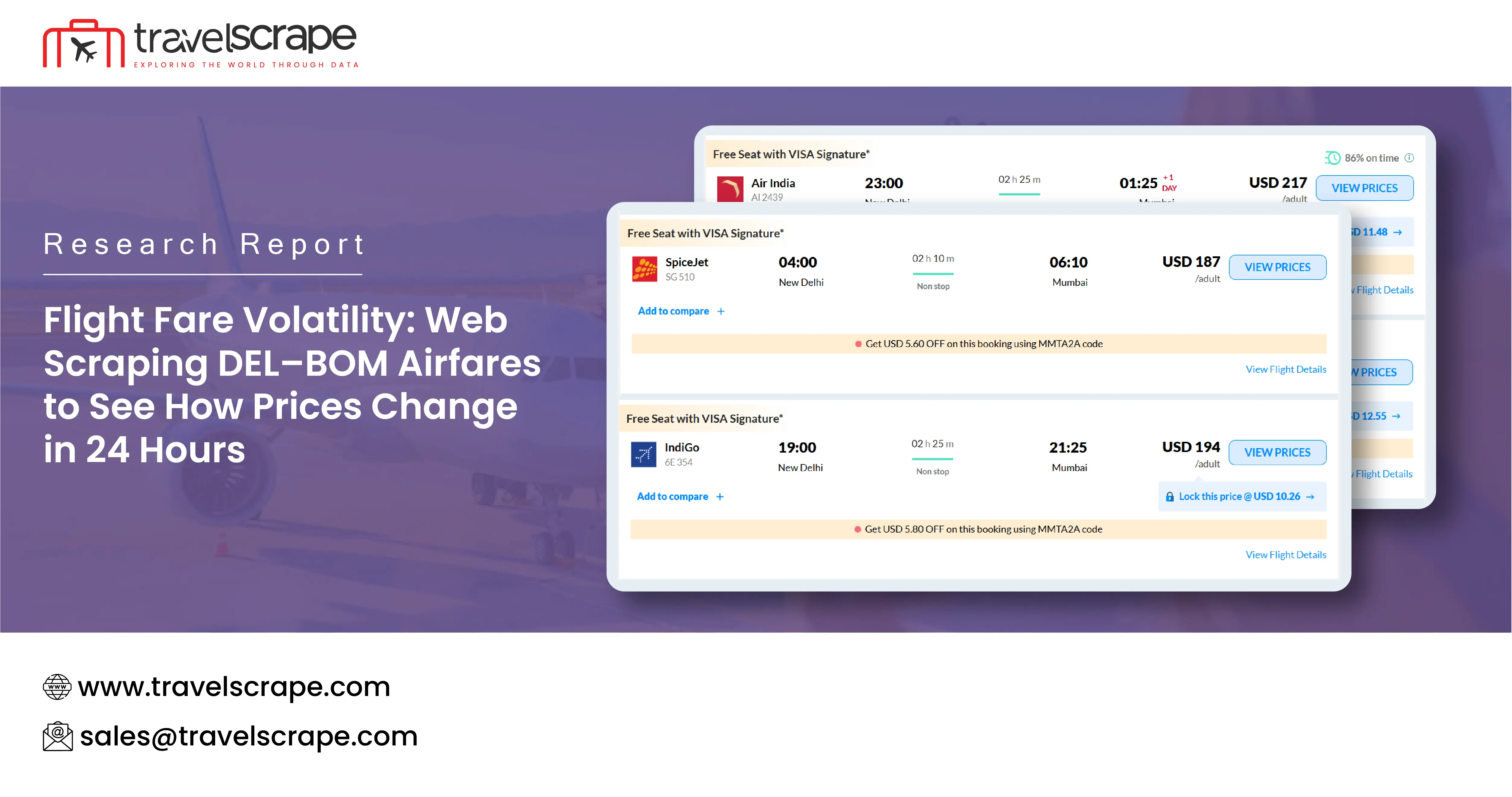 Flight Fare Volatility Report: DEL–BOM in 24 Hours